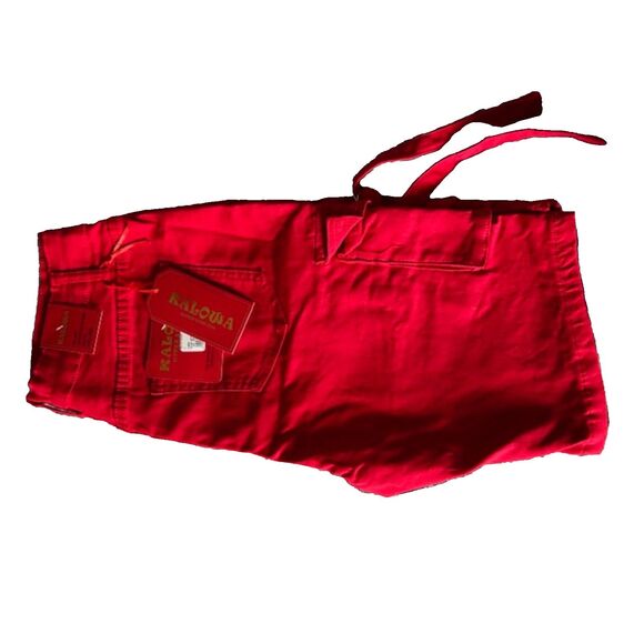 Kalowa Red Premium Collection Hyper stretch Fashion Style Jean Shorts Sz 3X NWT - Picture 4 of 4